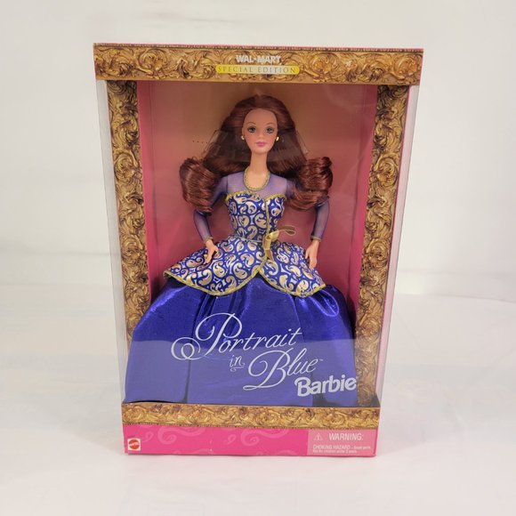 Barbie PORTRAIT IN BLUE in Blue Special Edition Vintage – Red Hair Blue Eyes*